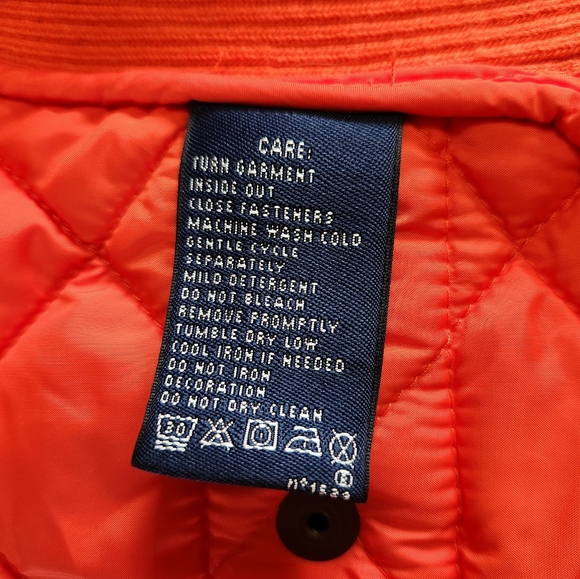 Ralph Lauren Sport Orange Quilted Suede Zip Front Vest Women's Medium - Picture 10 of 14